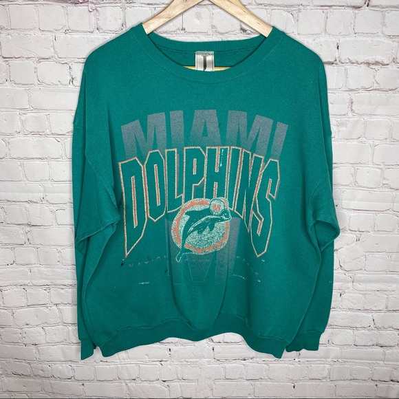 Vintage Other - Vintage 90s NFL Miami Dolphins Crewneck Pullover Sweatshirt